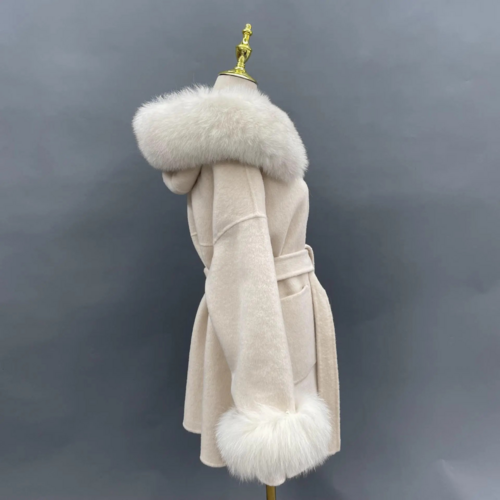 Oversized Fur Collar Hooded Double-Sided